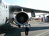 My brother next to a turbine